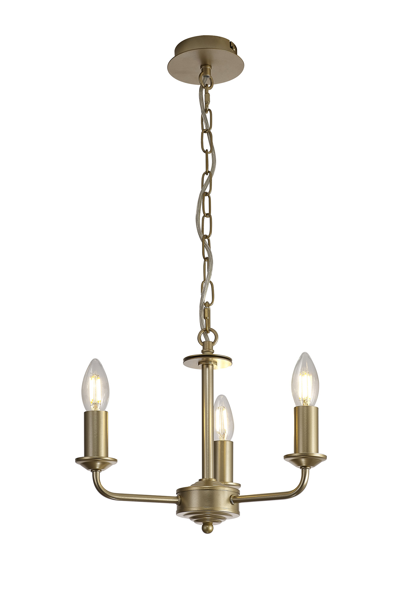 Banyan Pendant 3 Light Champagne Gold D0697  Deco Banyan